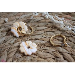 Lisa - marbrée orange et blanche