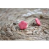 Puces d'oreille - marbrée rose et blanche