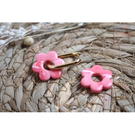 Lucie - marbrée rose et blanche