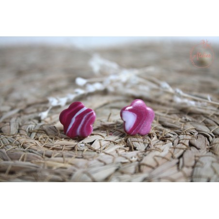 Puces d'oreille - marbrée mauve