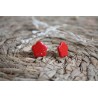 Puces d'oreille - pailletée rouge