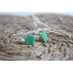 Puces d'oreille - vert d'eau