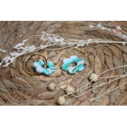 Lucie - marbrée vert/blanc/brun