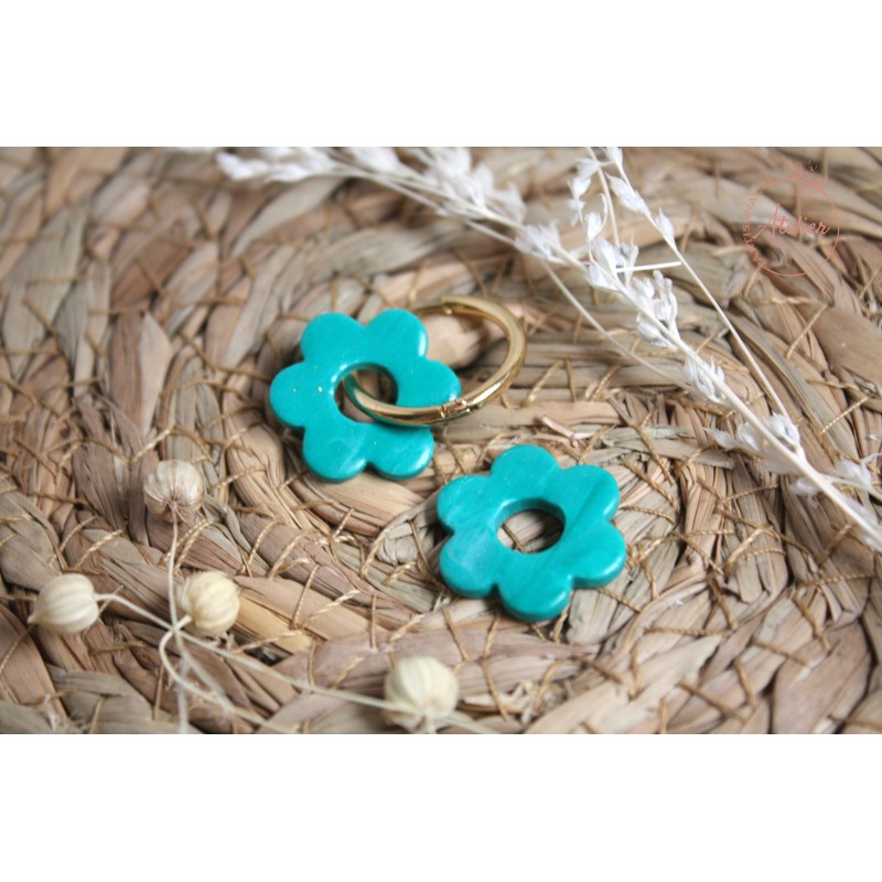 Lucie - (légèrement) marbrée vert et paillettes