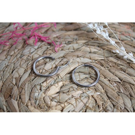 Créoles - Ronde - Argentée - 1,8 cm