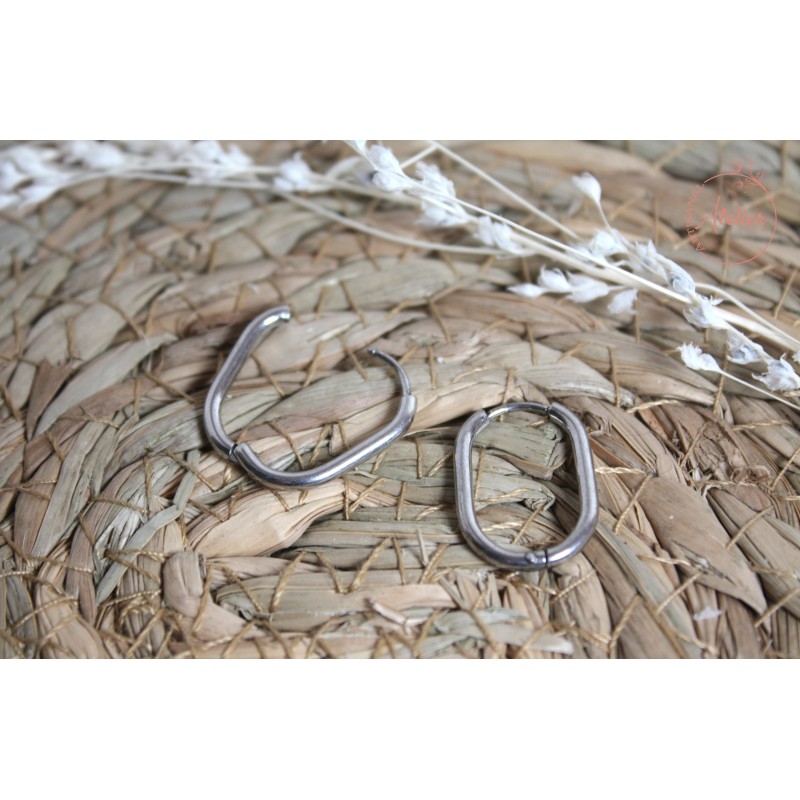 Créoles - Allongée - Argentée