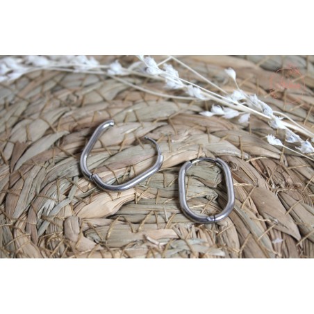 Créoles - Allongée - Argentée