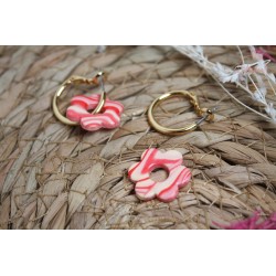 Lucie - marbrée rose et blanche