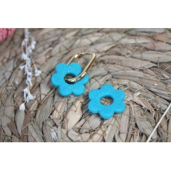 Lucie - Bleu paillette texturé