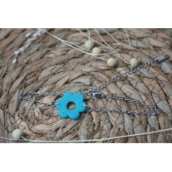 Bracelet Lucie - Bleu paillette