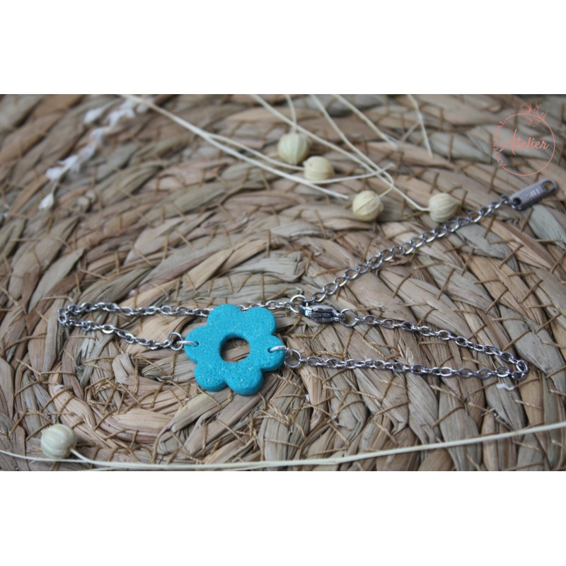 Bracelet Lucie - Bleu paillette