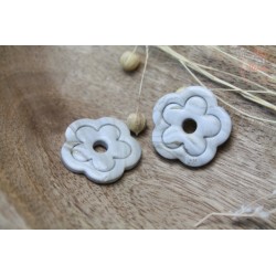 Léna - Blanc gris et or légèrement marbré