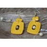 Boucles d'oreille pendantes - jaune