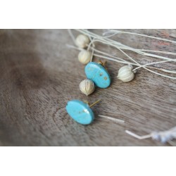 Puces d'oreille - Bleu et or