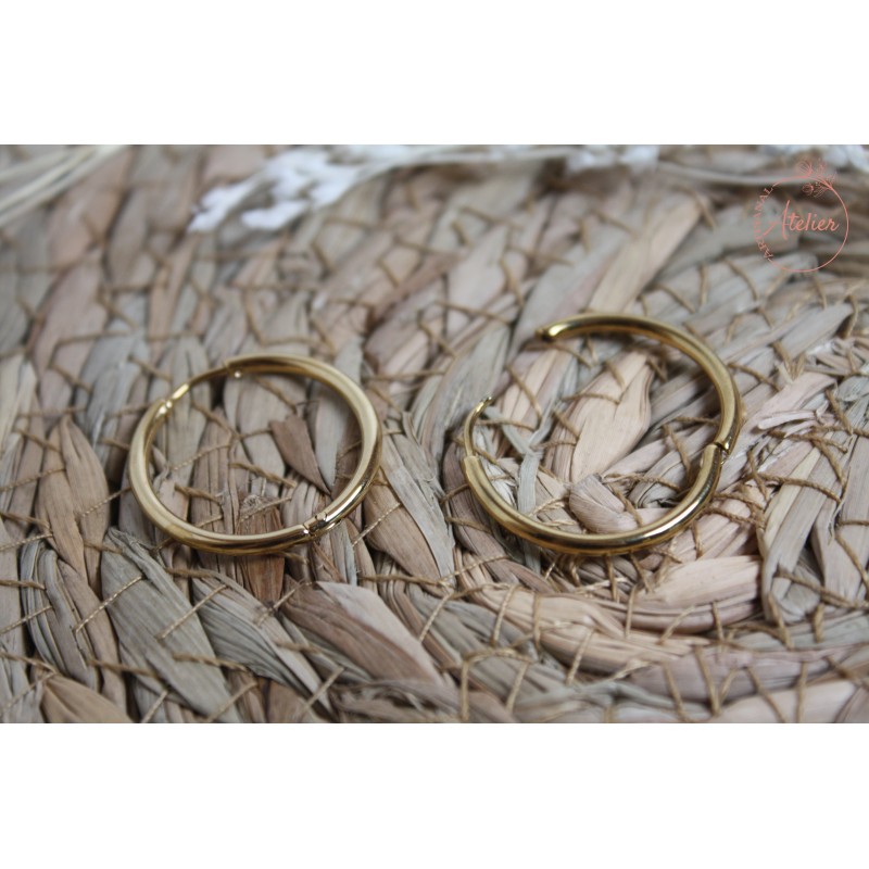 Créoles - Ronde - Dorée - 1,4 cm