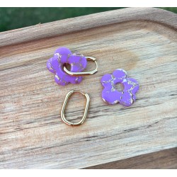 Elsa- mauve blanc et or