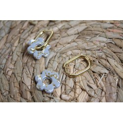 Lucie - Gris blanc et or