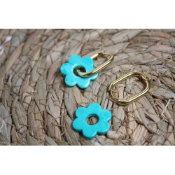 Lucie - Turquoise légèrement pailleté et marbré