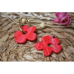 Marie - texturée/marbrée rose et rouge