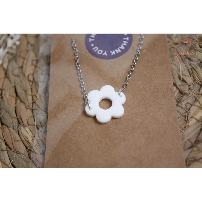 Bracelet Lucie - Blanc texturé