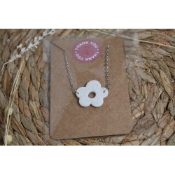 Bracelet Elsa - Blanc texturé et or