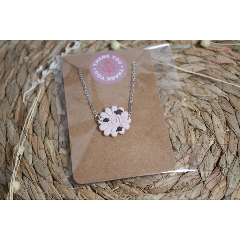 Bracelet fleur - Rose léopard