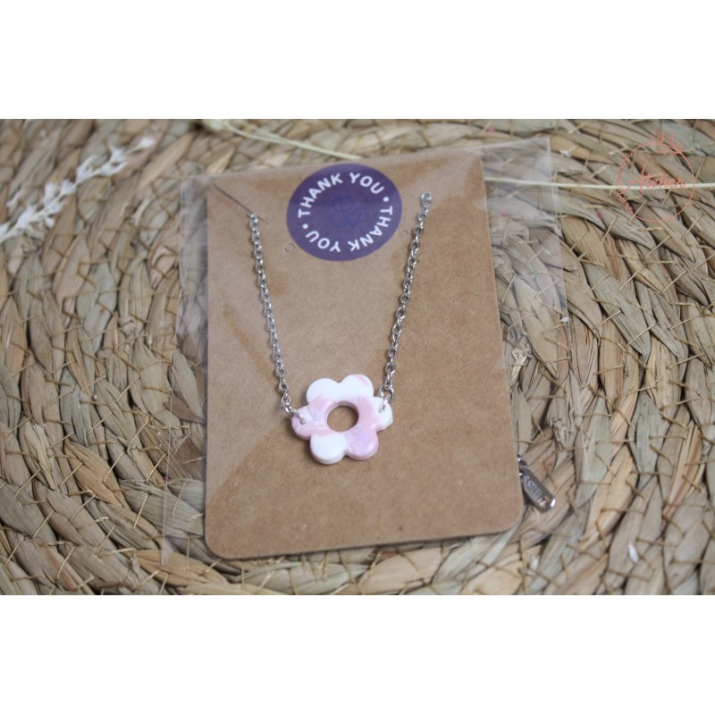 Bracelet Lucie - Rose et blanc