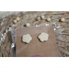 Puces d'oreille - Beige et jaune