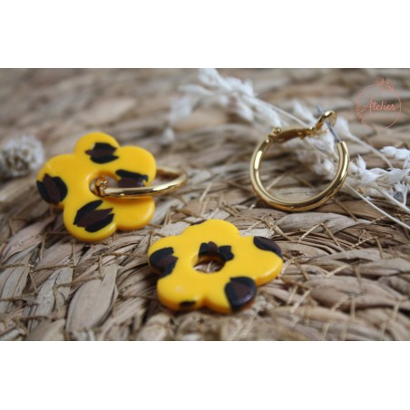 Elsa - léopard noir et jaune