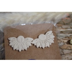 Puces d'oreille - Beige texturé