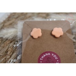 Puces d'oreille - Orange texturé