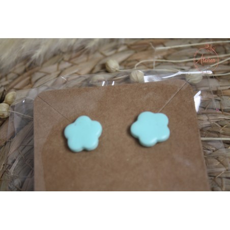 Puces d'oreille - turquoise