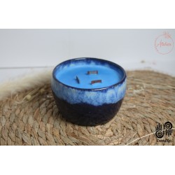 Tissage - bougie avec pot DOMITER - Pomme/Cannelle