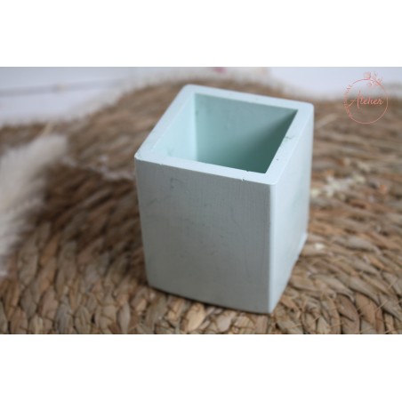 Cache pot carré - Vert d'eau