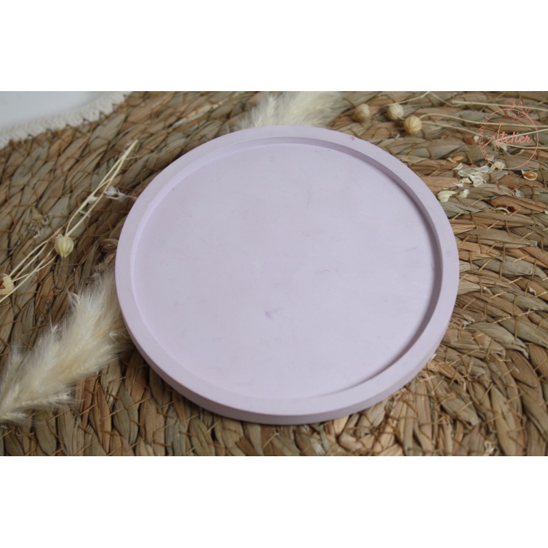 Vide-poche rond plat - Mauve