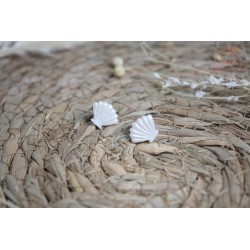 Puces d'oreille - Mini coquillage irisé