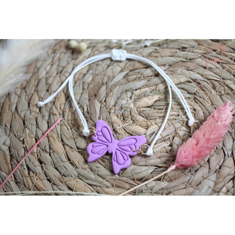 Bracelet Papillon - Mauve