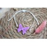 Bracelet Papillon - Mauve