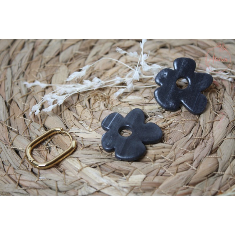 Marie - marbrée noire et blanche